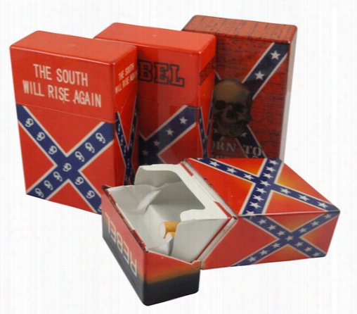 Assorted Rebel Flag Flip Top Cigarette Strongg Box (for Reg Ular Size Only)