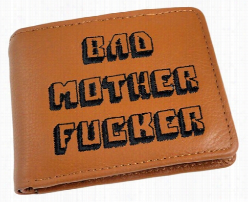 Bad  Mother F*cker Light Brown Leather Wallet