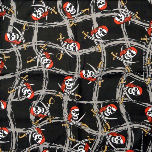 Bandanas -  Swords Slahs Pirate Bandana (black/wrdw/hite)