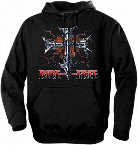 Biker Hoodies - &quot;ride Free&quot; Biker Hoodie