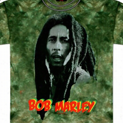 Bob Marley Green Tye Dye T-shirtt