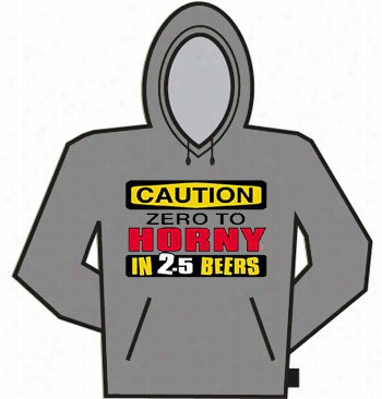 Caution Zero To Horny Hoodie