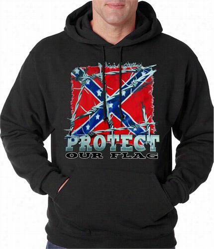 Confederate Rebl Flag - Protect Our Hang Loose Adult Hoodie