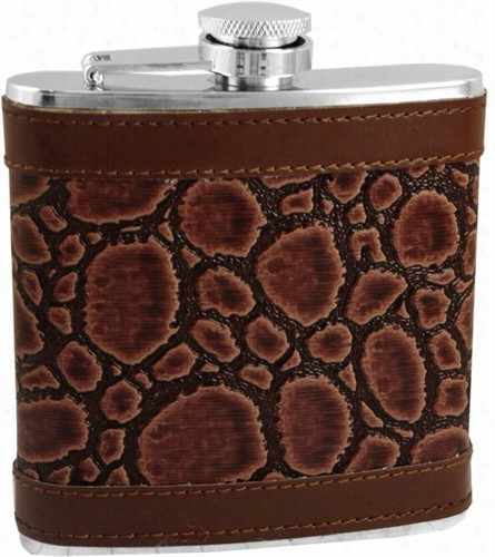 Exotic Leathers 6 Oz. Hip Flask