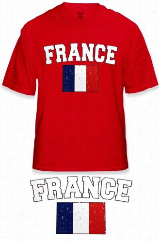 France Vintage Flag International Mens T-shirt