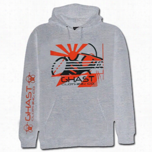 Ghast Japanese Rising Sun Mask Hoodie (grey)