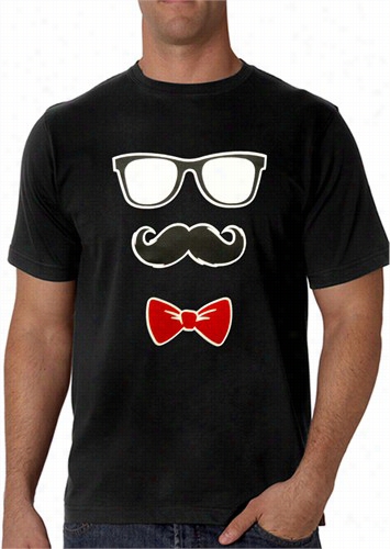 Glasses, Mustache, And Bow Tie Men's T-shirt