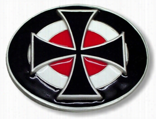 Iron Cross Bullseye Buckle With Free Belt