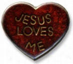 Jesus Loves Me Heart Lapel Pin