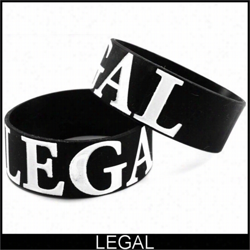 Legal Desgnerrubber Saying Bracelet