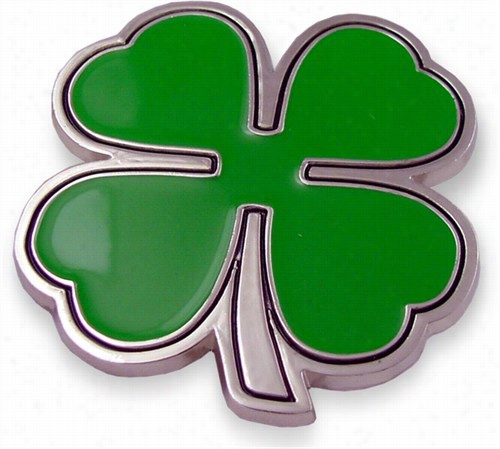 Lucky Shamrock 4 Leaf Clover Buckle With F Ree Leather Belt
