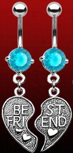 Navel Body Jewelry - Best Friends Hcarm Navel Je Welry (pair Sky Blue)