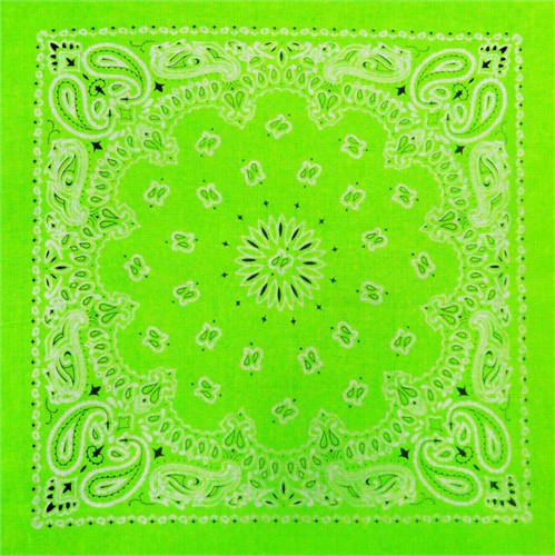 Neon Green Bandana (glows Under Black Light)