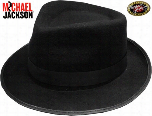 Official Michael Jackson Classic Bblack Feedora Hat