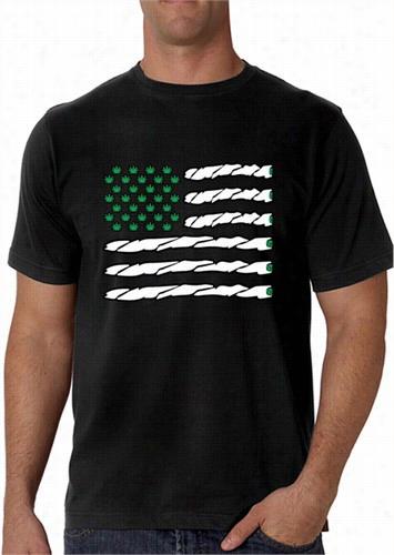 Pot Amreican Flag Men's T-shir