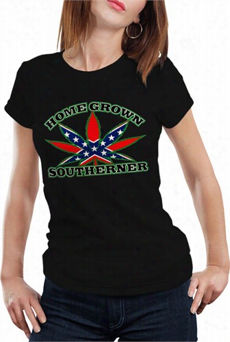 Pot Leaf Home Grown Southerner Girl's T-shirt