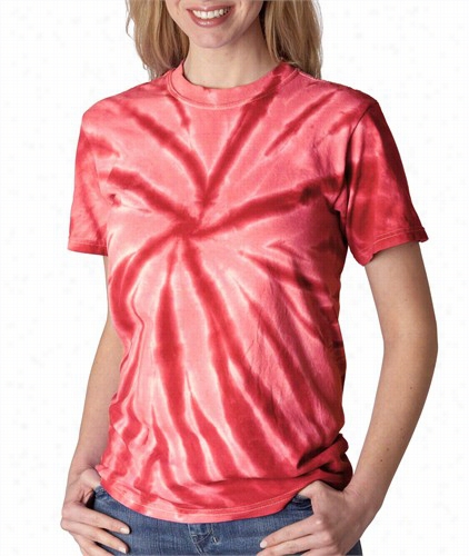 Priemu  Hand Made Tie Dye T-shirts - Red Pinwheel