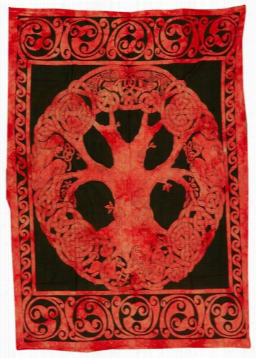 Red Ti Eye Celtic T Ree Tapestry