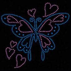 Rhinestone Butetrfly Girls T-shirt