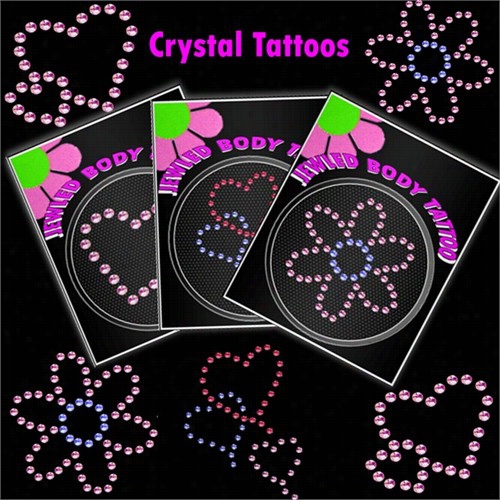 Rhinestone Crystal Tattoos (3 Pack)