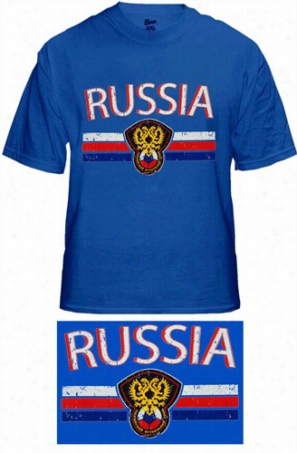 Russia  Vintage Shield International Mens T-shirr T