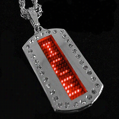 Scrolling Led Dog Tag (red)