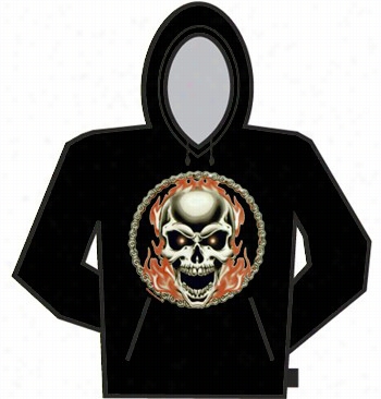 Skull  Chain Circle Hoodie