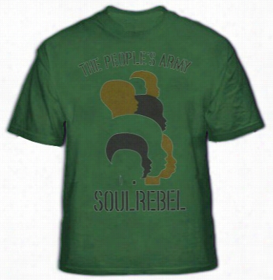 Soul Rebel The People'd Army Men's T-shirt (olive Greeen)