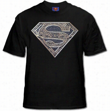 Supermn Aztec Shield Logo Ts-hirt