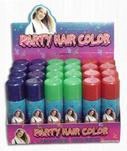 Temporary Spray In Hai R Color With  Glitter (box Of 24) (only $1.95 A Ca!)