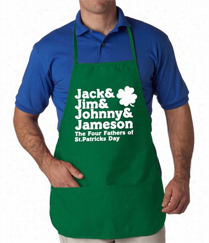 The Four Fathers Of St. Patrick's Day Apron