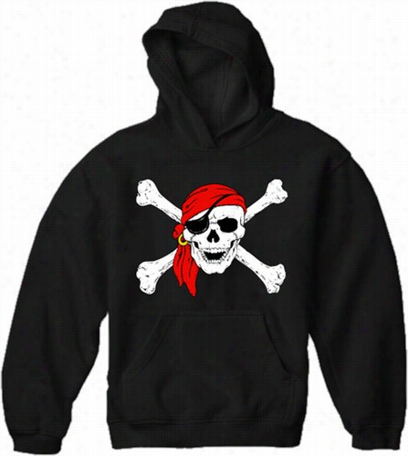 The Jolly Roger Pirate Skull Adult Hoodke