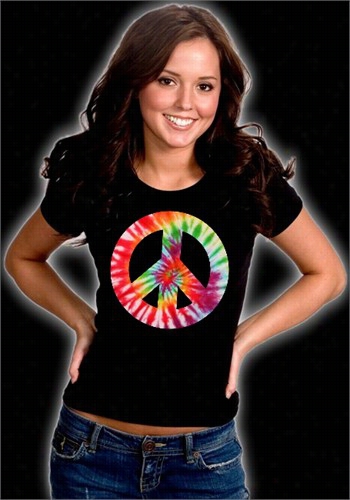 Oblige Dye Peace Sign Girls T-shirt
