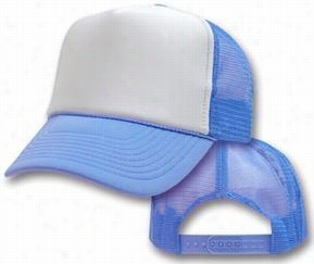 Two Tone Truckre Hats - Light Blue Blank Trucker Cap