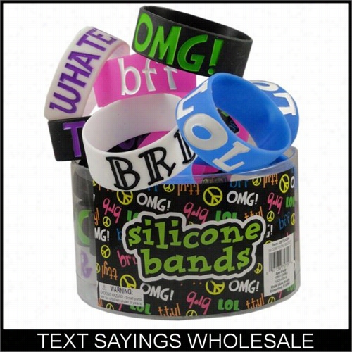 Wholesale Text Sayings Designer Rubebr Saying Racelet (24 Pack) Only 70 Each!