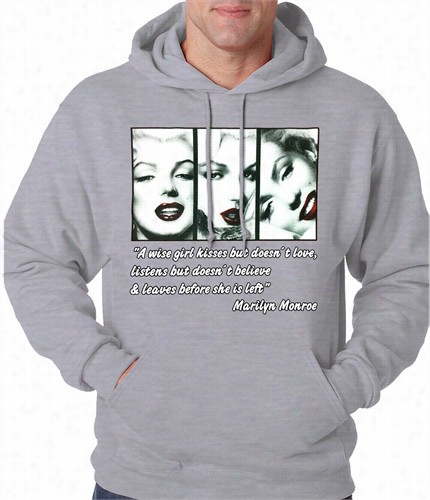 Wise Girl Marilyn Quote Adult Hoodie