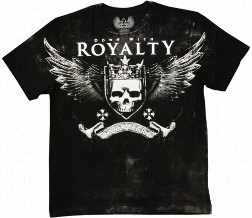 Xzavier &ajp;quot;down With Roya Lty↦quot; Men's T-shirt (black)