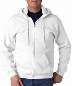 Zip Up  Hoodeds Weasthirt :: Pre Mium Hoodie With Zipper (white)