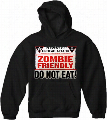 Zombie Friendly Adult Hoodie