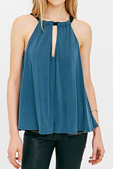 Cool Feeling Plunging Tank Top