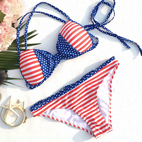 Deal With Stripe Bikini Set