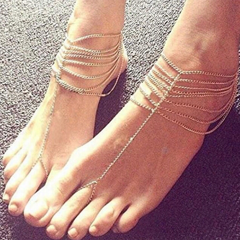 Delicate Multi-layyeredwave Anklet