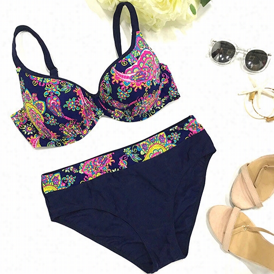 Dip It Low Retro Printing Bikini Set