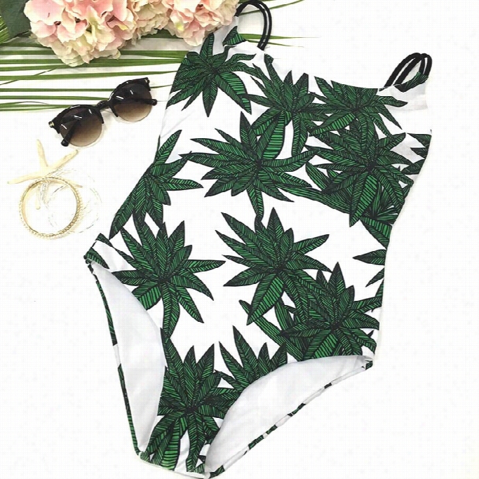 Endlezs Summer Tropical Leaves Swimsuti