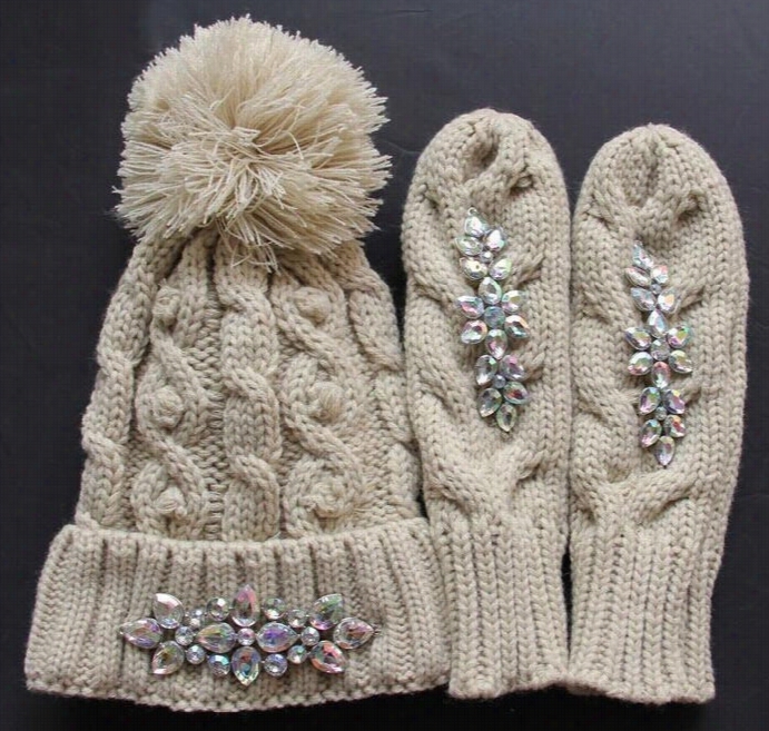 Exclusive Chic Idamond Hat&gloves Sets