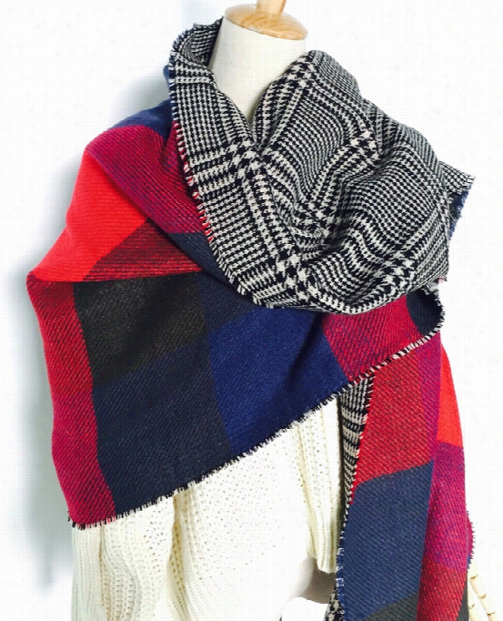 Fall Im Love Doubleplaid Scarf