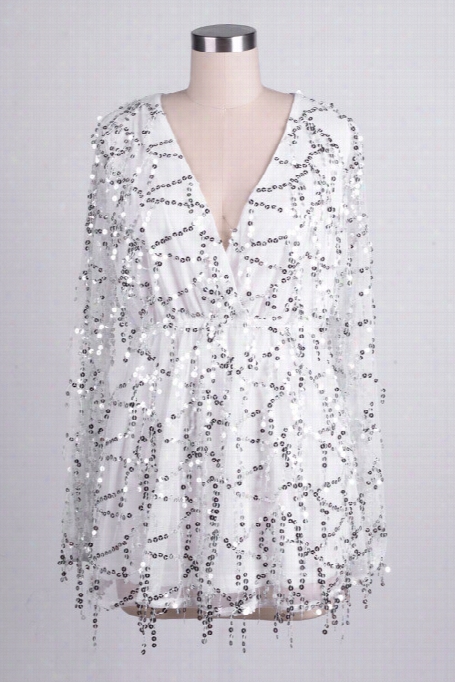 Grl Boss Glossy Sequined Top