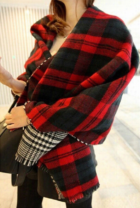 Give You Passion R&b Plaid Scarf