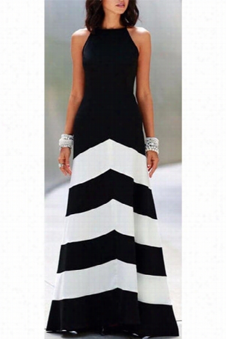 Go For Party Romantic Striped Dresw