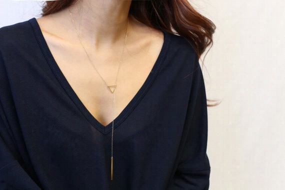 Hollow Triangle Pp Endant Necklace